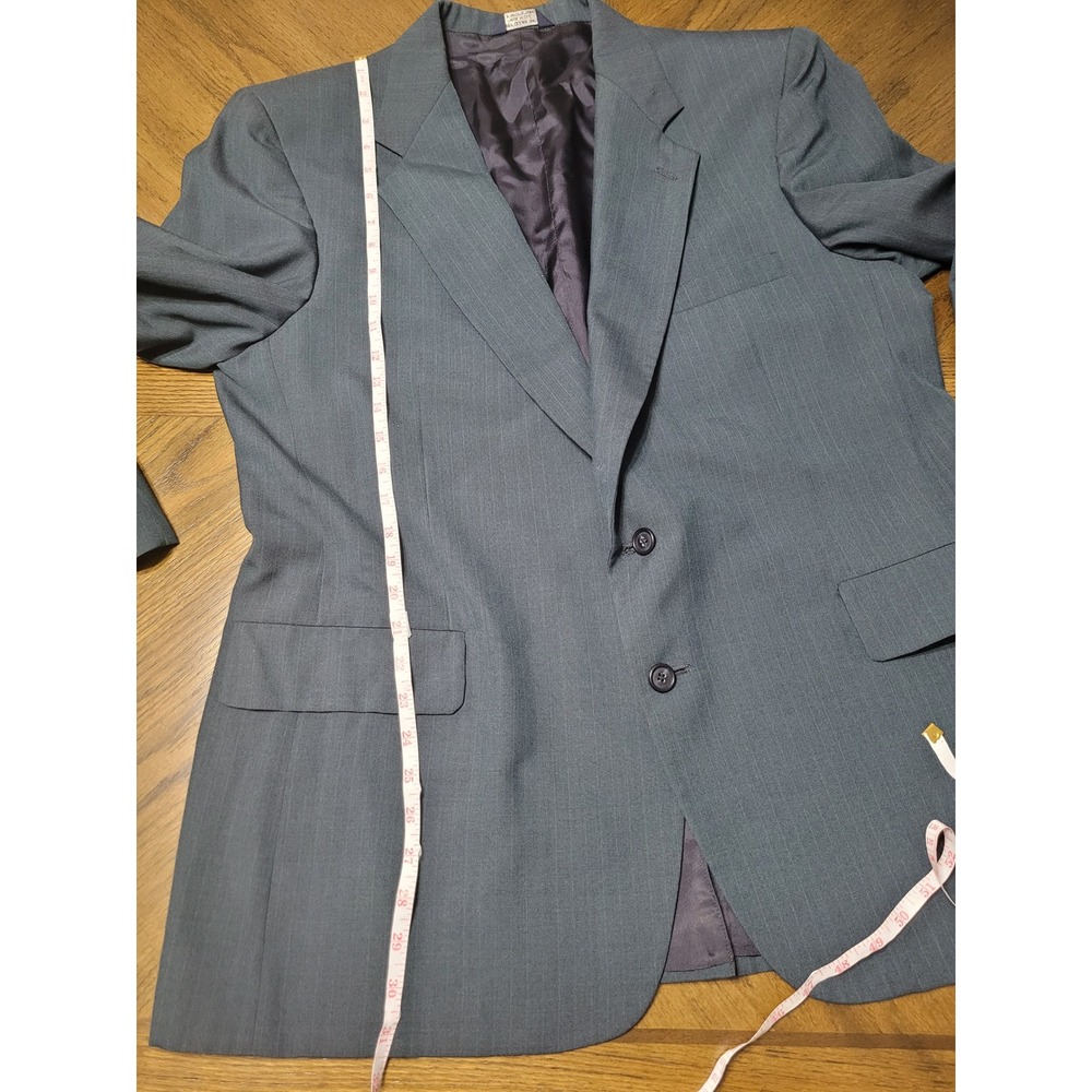 Kuppenheimer Mens Clothiers Charcoal Pinstripe Wool Blend Blazer Size 44R - Picture 6 of 9
